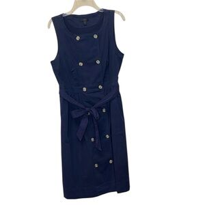 JCrew Navy Sleeveless Trench Dress